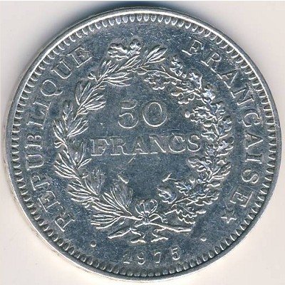 Франция 50 франков 1975 год