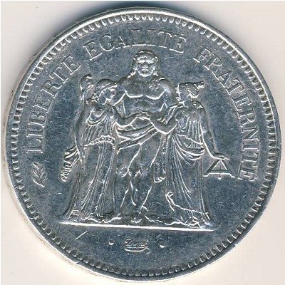 Франция 50 франков 1975 год