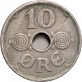 Дания 10 эре 1934 год - Король Кристиан X