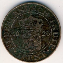 Нидерландская Индия 1 цент 1926 год
