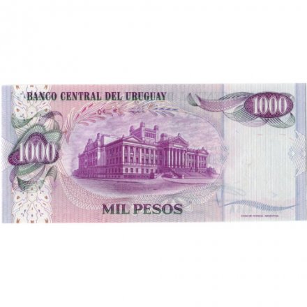 Уругвай 1000 песо 1974 год - Генерал Хосе Хервасио Артигас UNC