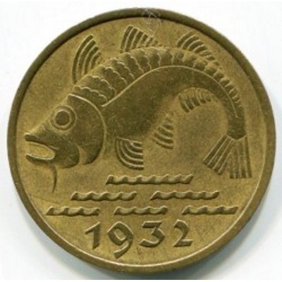 Данциг 10 пфеннигов 1932 год - XF