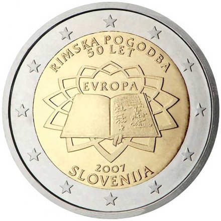 Словения 2 евро 2007 год - 50 лет подписания Римского договора