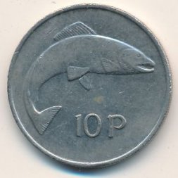 Ирландия 10 пенсов 1985 год