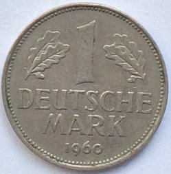 ФРГ 1 марка 1960 год (J)