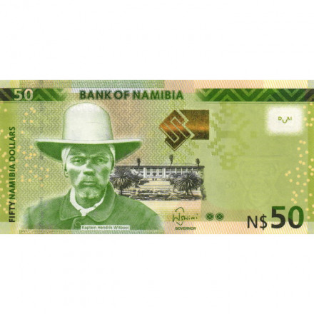 Намибия 50 долларов 2019 год - Хендрик Витбой. Семейство больших куду UNC