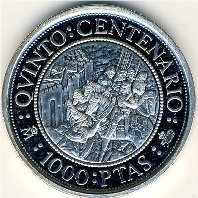 Испания 1000 песет 1989 год