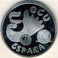 Испания 5 экю 1992 год