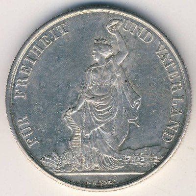 Швейцария 5 франков 1872 год