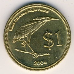 Монета Кокосовые острова 1 доллар 2004 год - Кваква обыкновенная