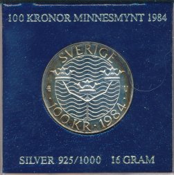 Швеция 100 крон 1984 год - Стокгольмская конференция