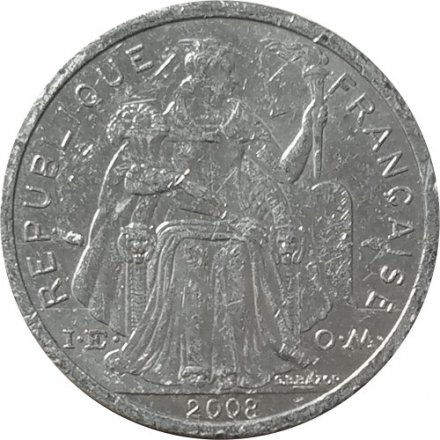 Французская Полинезия 1 франк 2008 год