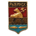 Значок Рыбинск. Герб. Ярославская серия. Медведь