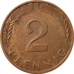 ФРГ 2 пфеннига 1982 год (G)
