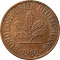 ФРГ 2 пфеннига 1982 год (G)