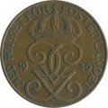 Швеция 5 эре 1936 год - Король Густав V (длинный хвостик)