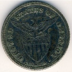 Филиппины 20 сентаво 1919 год