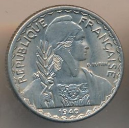 Французский Индокитай 10 центов 1940 год
