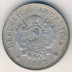 Аргентина 20 сентаво 1882 год