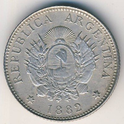 Аргентина 20 сентаво 1882 год