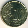 Нидерланды 10 евроцентов 1999 год