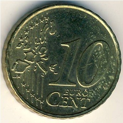 Нидерланды 10 евроцентов 1999 год