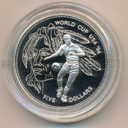 Барбадос 5 долларов 1994 год
