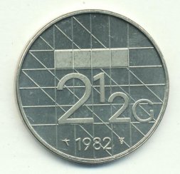 Нидерланды 2 1/2 гульдена 1982 год