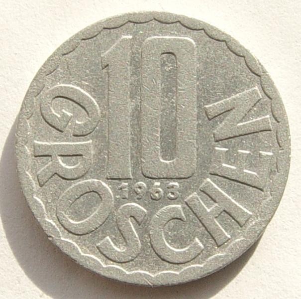 Интернет магазин нумизмат монеты. 10 Groschen 1963. Орел на монетах Австрии.