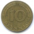 ФРГ 10 пфеннигов 1981 год (J)
