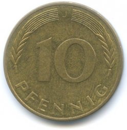 ФРГ 10 пфеннигов 1981 год (J)