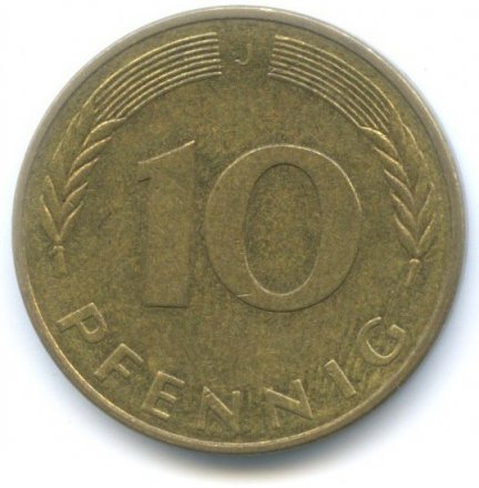 ФРГ 10 пфеннигов 1981 год (J)