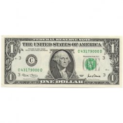 США 1 доллар 2001 год - C - UNC-