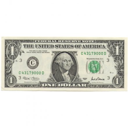 США 1 доллар 2001 год - C - UNC-