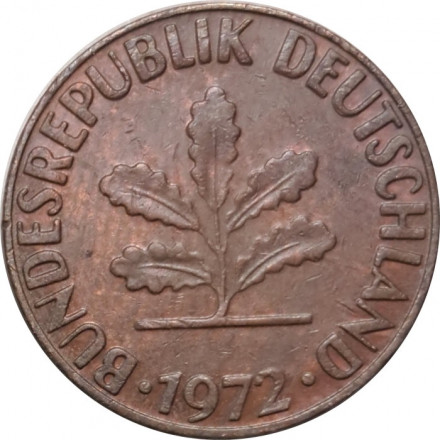 ФРГ 2 пфеннига 1972 год - F