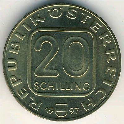 Австрия 20 шиллингов 1997 год