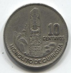 Гватемала 10 сентаво 1992 год