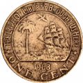 Либерия 1 цент 1968 год