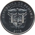 Панама 1/4 бальбоа 2016 год - 100 лет строительству Панамского канала (синий корабль)