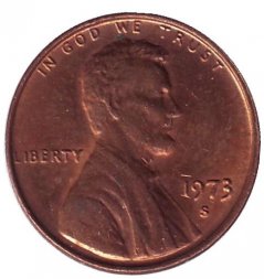 США 1 цент 1973 год (S)