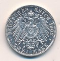 Баден 2 марки 1902 год - 50-летие правления Фридриха I