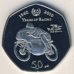 Остров Мэн 50 пенсов 2010 год