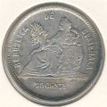 Гватемала 25 сентаво 1890 год