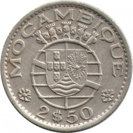 Мозамбик 2,5 эскудо 1954 год