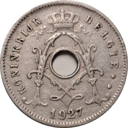 Бельгия 5 сантимов 1927 год BELGIE