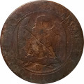 Франция 5 сантимов 1854 год (D) - F