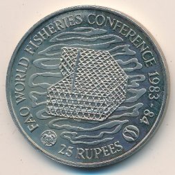 Сейшелы 25 рупий 1983 год