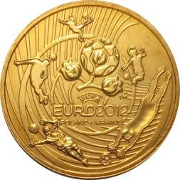 Монета Польша 2 злотых 2012 год - Чемпионат Европы по футболу