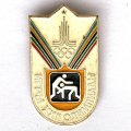 Значок. Виды спорта. Игры XXll Олимпиады. Борьба