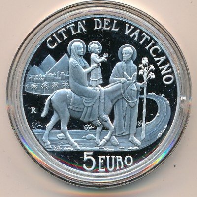 Ватикан 5 евро 2010 год